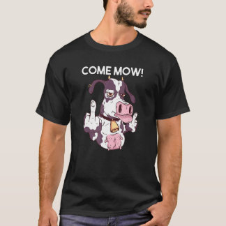 Comical Cow Ready For A Fight T-Shirt