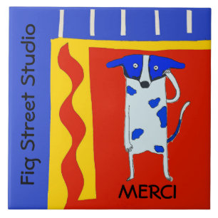 Comical Dog, Merci edit text Tile
