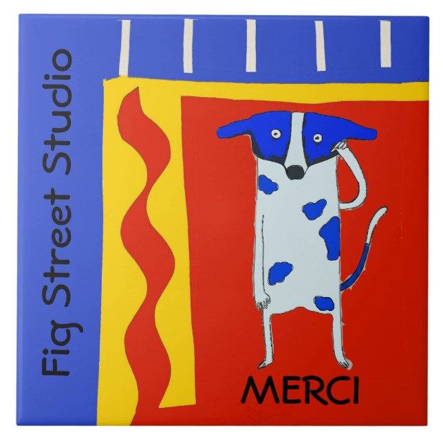 Comical Dog, Merci  edit text Tile (Front)
