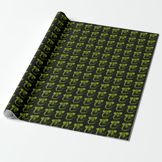 Comical Elephant Snake Hybrid Wrapping Paper (Unrolled)