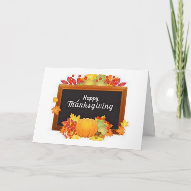 COMICAL & FRIENDLY "THANKSGIVING" WISHES CARD (Front)