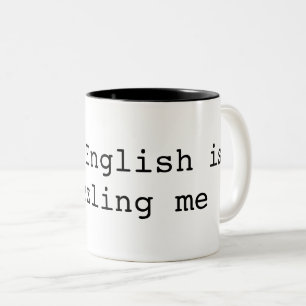 Comical Grammar Two-Tone Coffee Mug