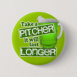 Comical Green Beer Day 2 Inch Round Button