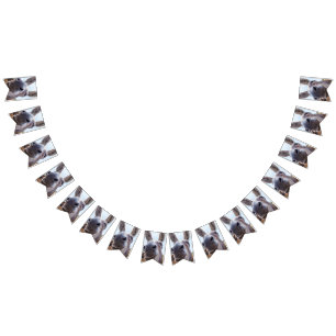 Comical Grey Smiling Donkey Bunting Flags