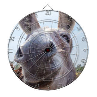 Comical Grey Smiling Donkey Dartboard