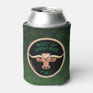 Comical Longhorn Steer Can Cooler