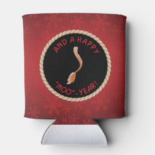 Comical Longhorn Steer Can Cooler