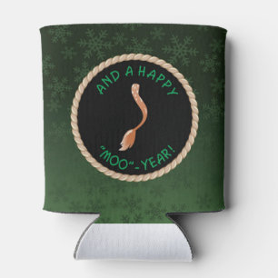 Comical Longhorn Steer Can Cooler