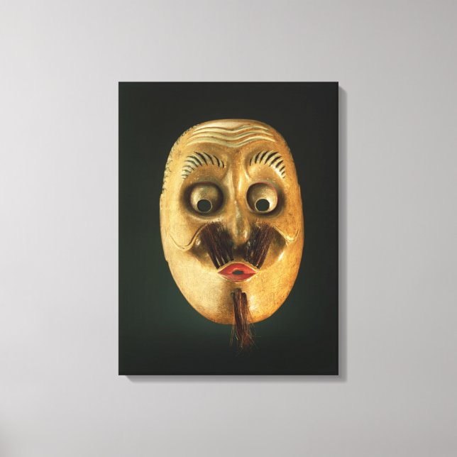 Comical Mask, Noh Theatre Canvas Print (Front)
