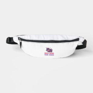 Comical MOO DENG OUR HERO Zoology Pixels Animal Ad Fanny Pack