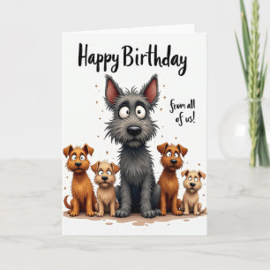 Comical Pups Birthday Card