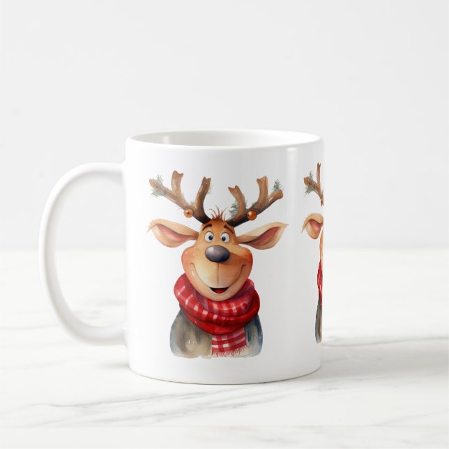 Comical Reindeer Mug (Left)
