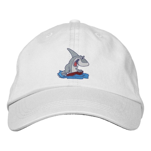 Comical Shark Embroidered Cap (Front)