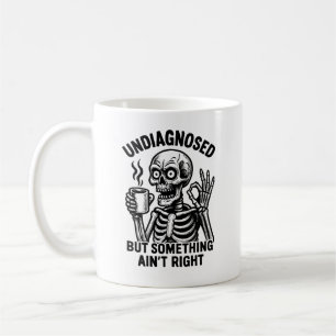 Comical Vintage Coffee Skeleton Mug