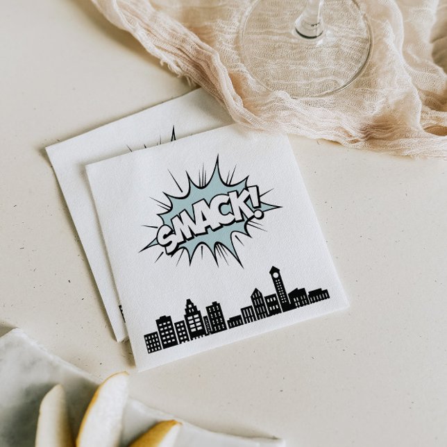 Comics Book Superhero 1st Birthday Napkin (Creator Uploaded)