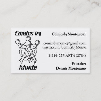 Comics By Monte Business Card