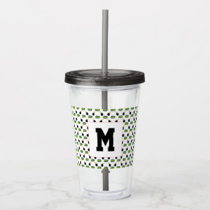 Comics Funny Superhero Boom Firecracker Initial Acrylic Tumbler