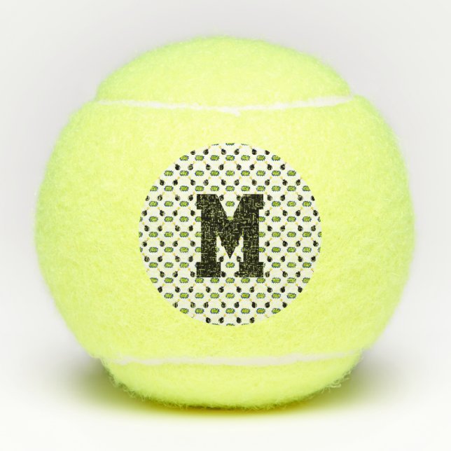 Comics Sports Superhero Initial Firecracker Fun Tennis Balls (Front)