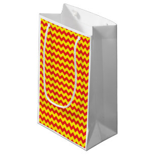 Comics Superhero Zig Zag Red Yellow Kids Fun Small Gift Bag