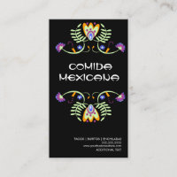 Comida Mexicana Food Truck Logo Business Card