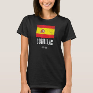 Comillas Spain Es Flag City   Bandera Ropa T-Shirt