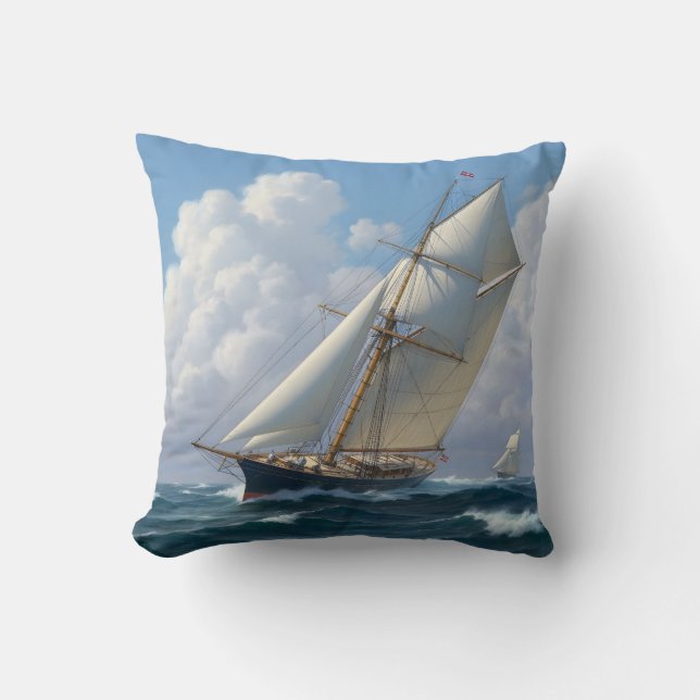 Coming About Throw Pillow (Front)