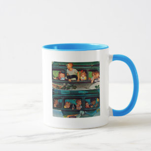 Coming and Going by Norman Rockwell Mug