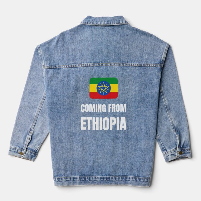 Coming from Ethiopia Denim Jacket (Back)