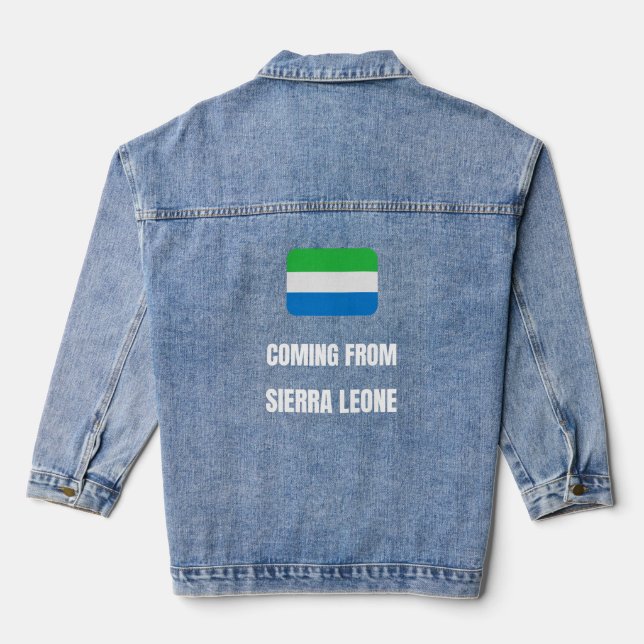 Coming from Sierra Leone Denim Jacket (Back)