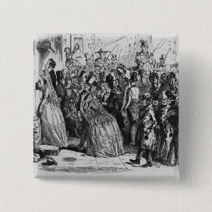 Coming home from church 2 inch square button