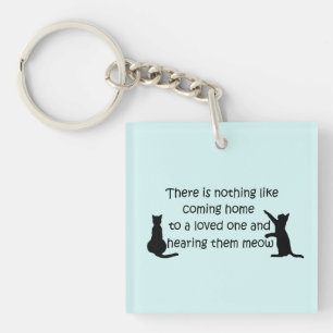 Coming Home to a Cat Keychain