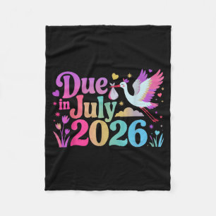 Coming July 2026 Due In New Baby Mommy Mother Preg Fleece Blanket