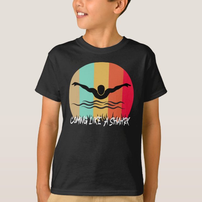 Coming Like A Shark - Fast Swimmer T-Shirt (Front)