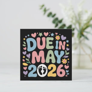 Coming May 2026 Due in New Baby Mom Pregnancy  Invitation