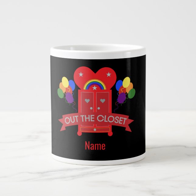 Coming Out Gay Party Celebration   Large Coffee Mug (Front)