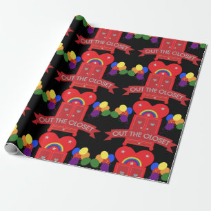 Coming Out Gay Party Celebration  Latte Mug Wrapping Paper