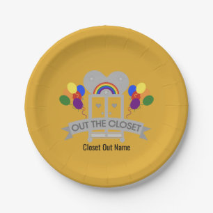 Coming Out Gay Party Celebration Paper Plate