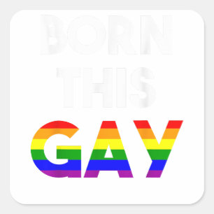 Coming Out Gay Pride Stuff LGBTQ Rainbow Queer Bor Square Sticker
