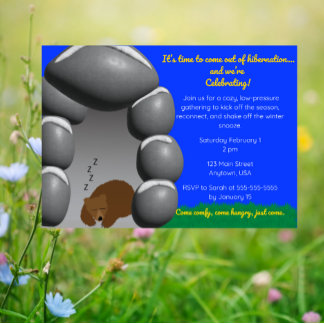 Coming Out of Hibernation-Cozy Winter to Spring Invitation