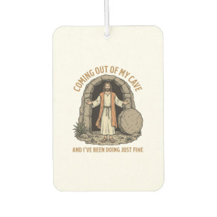 Coming Out of My Cave Funny Christian Vintage Shir Air Freshener