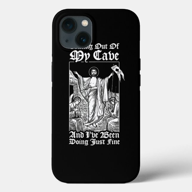 Coming Out Of My Cave Jesus Christian Jesus Meme Case-Mate iPhone Case (Back)