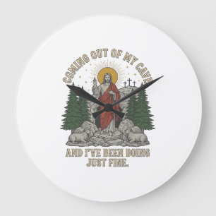 Coming Out of My Cave Resurrection Lyric Shirt Des Large Clock