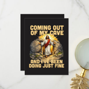 Coming Out of My Cave The Jesus Resurrection Thank You Card
