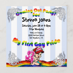 Coming Out Party 1st Gay Pride Invitations