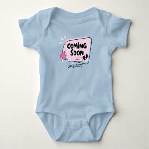 Coming Soon Cute Custom Pregnancy Announcement  Baby Bodysuit