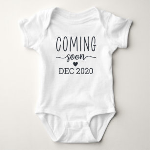 Coming Soon Due Date Baby Announcement Bodysuit