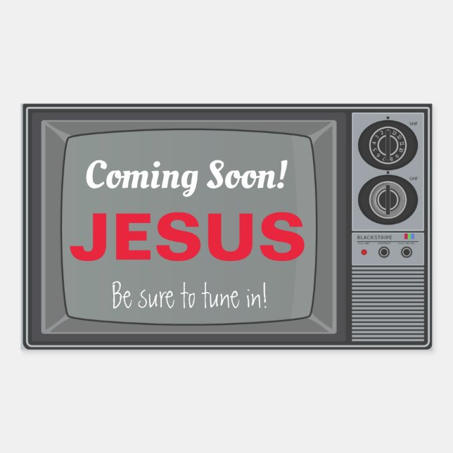 Coming Soon Jesus TV  Sticker (Front)