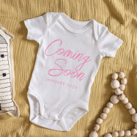 Coming Soon New Baby Girl Announcement 