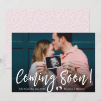 Coming Soon Photo Pregnancy Announcement Card