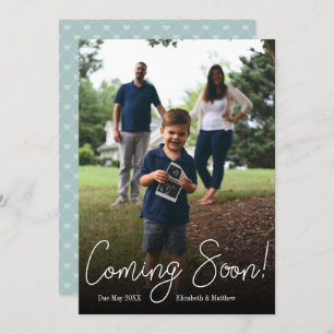 Coming Soon Photo Pregnancy Announcement Card